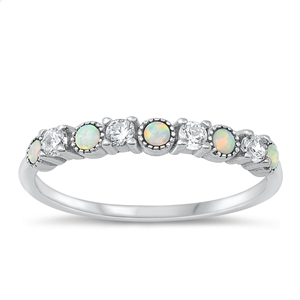 Silver Lab Opal Ring