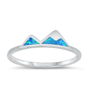 Silver Lab Opal Ring - Mountain