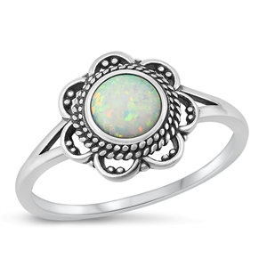 Silver Lab Opal Ring