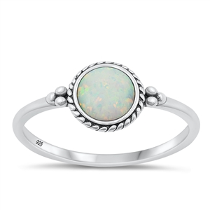 Silver Lab Opal Ring