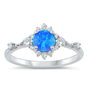 Silver Lab Opal Ring