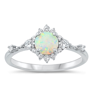 Silver Lab Opal Ring