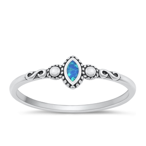 Silver Lab Opal Ring