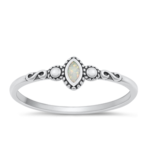 Silver Lab Opal Ring