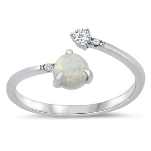 Silver Lab Opal Ring