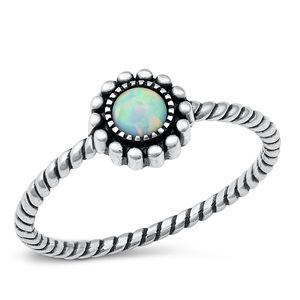 Silver Lab Opal Ring