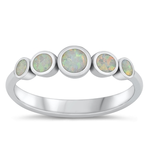 Silver Lab Opal Ring