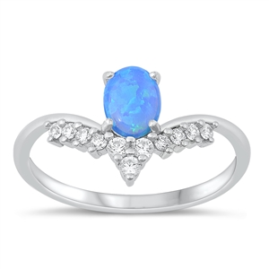 Silver Lab Opal Ring