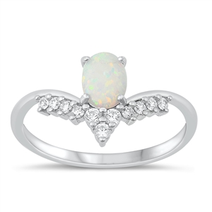 Silver Lab Opal Ring