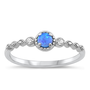 Silver Lab Opal Ring