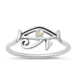 Silver Stone Ring - Eye of Horus