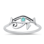 Silver Stone Ring - Eye of Horus