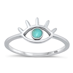 Silver Stone Ring - Evil Eye