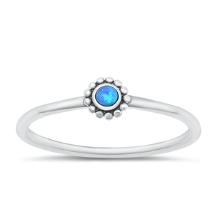 Silver Lab Opal Ring - Bali Style