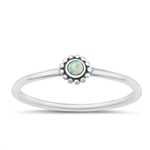 Silver Lab Opal Ring - Bali Style