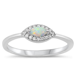 Silver Lab Opal Ring - Eye