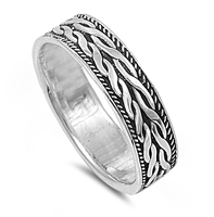 Silver Bali Spinner Ring