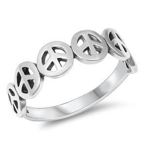 Silver Ring - Peace Sign