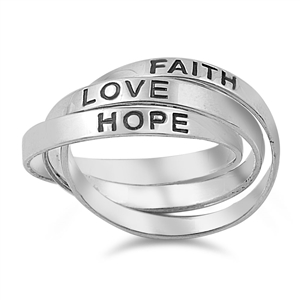 Silver Ring - Faith Hope Love