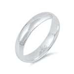 Silver Wedding Band - 4 mm