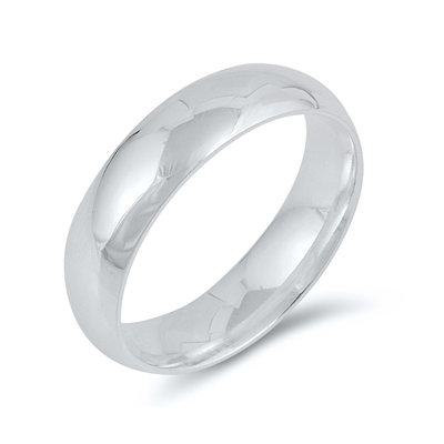 Silver Wedding Band - 5 mm