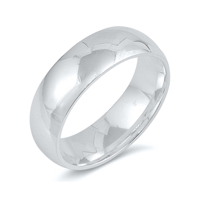 photo of Silver Wedding Band - 6 mm