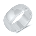 photo of Silver Wedding Band - 8 mm