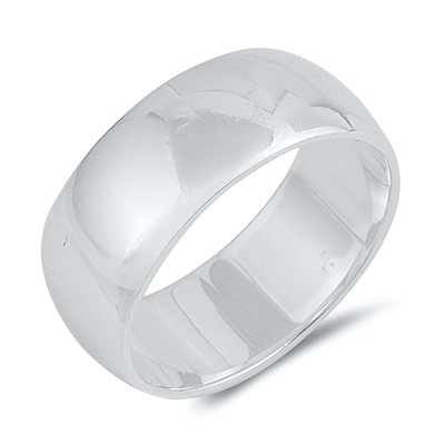 photo of Silver Wedding Band - 8 mm