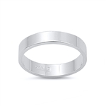 Silver Ring - Cigar Band - 4 mm