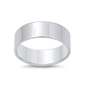 Silver Ring - Cigar Band - 7 mm