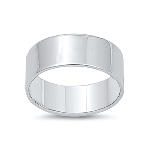 photo of Silver Ring - Cigar Band - 8 mm