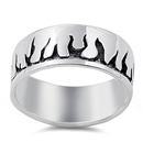 Silver Ring - Flame