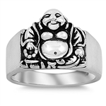 Silver Ring - Happy Buddha