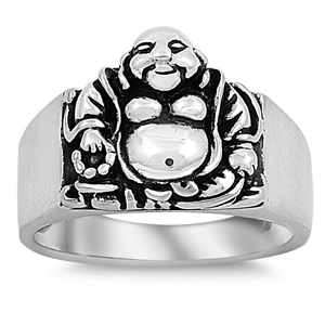 Silver Ring - Happy Buddha