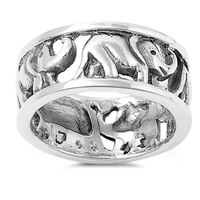Silver Ring - Elephant