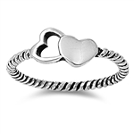 Silver Ring - Hearts