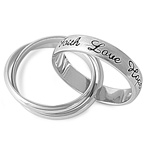 Silver Ring - Faith Hope Love