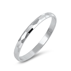 Silver Ring - Diamond Cut Band