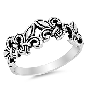 Silver Ring - Fleur De Lis