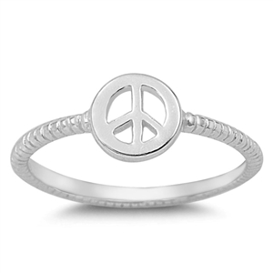 Silver Ring - Peace Sign