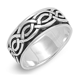 Silver Celtic Ring - Spinner Ring