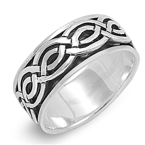 Silver Celtic Ring - Spinner Ring