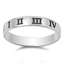 Silver Ring - Roman Numerals