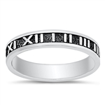 Silver Ring - Roman Numerals
