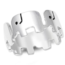 Silver Ring - Lucky Elephants