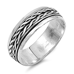 Silver Bali Spinner Ring