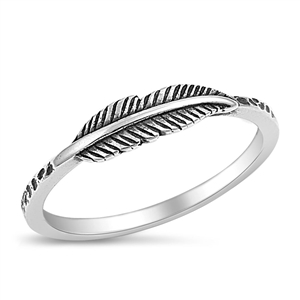 Silver Ring - Feather