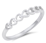 Silver Ring - Hearts