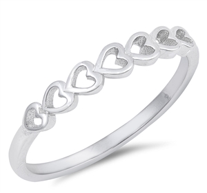 Silver Ring - Hearts