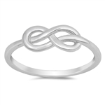 Silver CZ Ring - Infinity Knot